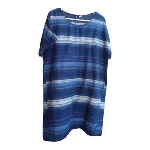 Old Navy Blue White Striped Summer Shift Dress
